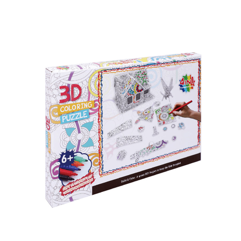 DIY Coloring Puzzle with 4 Designs